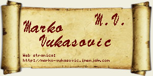 Marko Vukasović vizit kartica